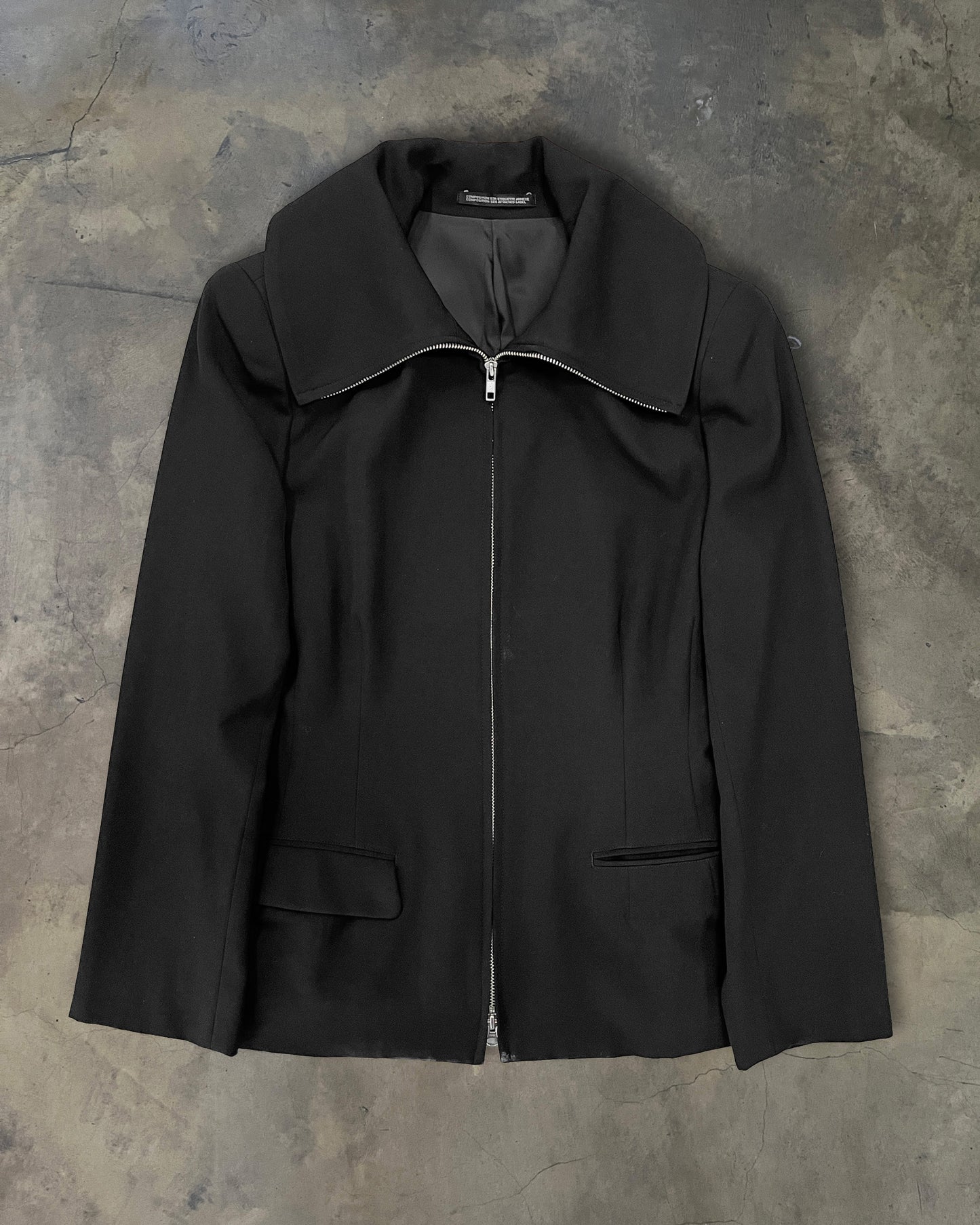 YOHJI YAMAMOTO AW2000 WOOL GABARDINE ZIP UP JACKET