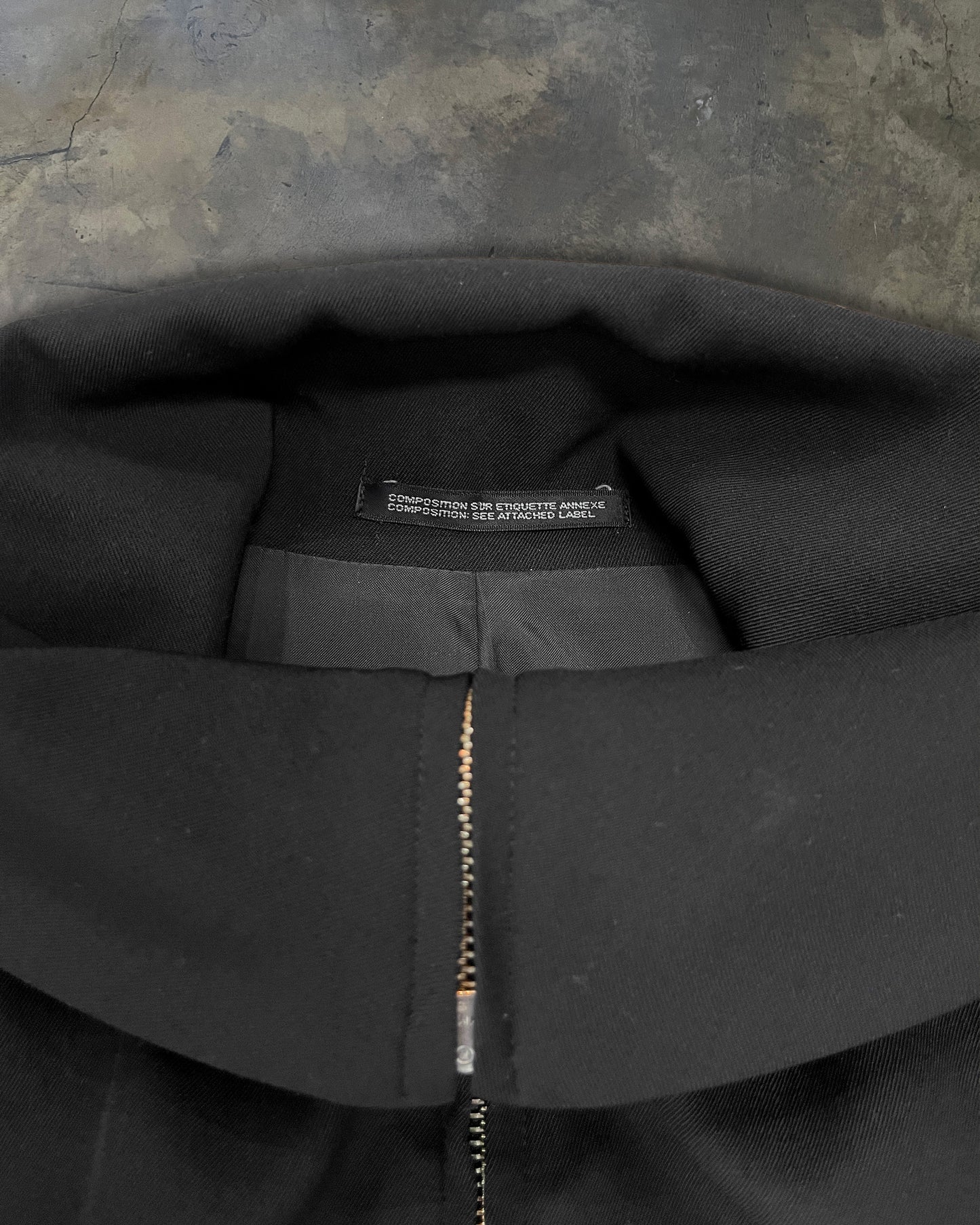 YOHJI YAMAMOTO AW2000 WOOL GABARDINE ZIP UP JACKET