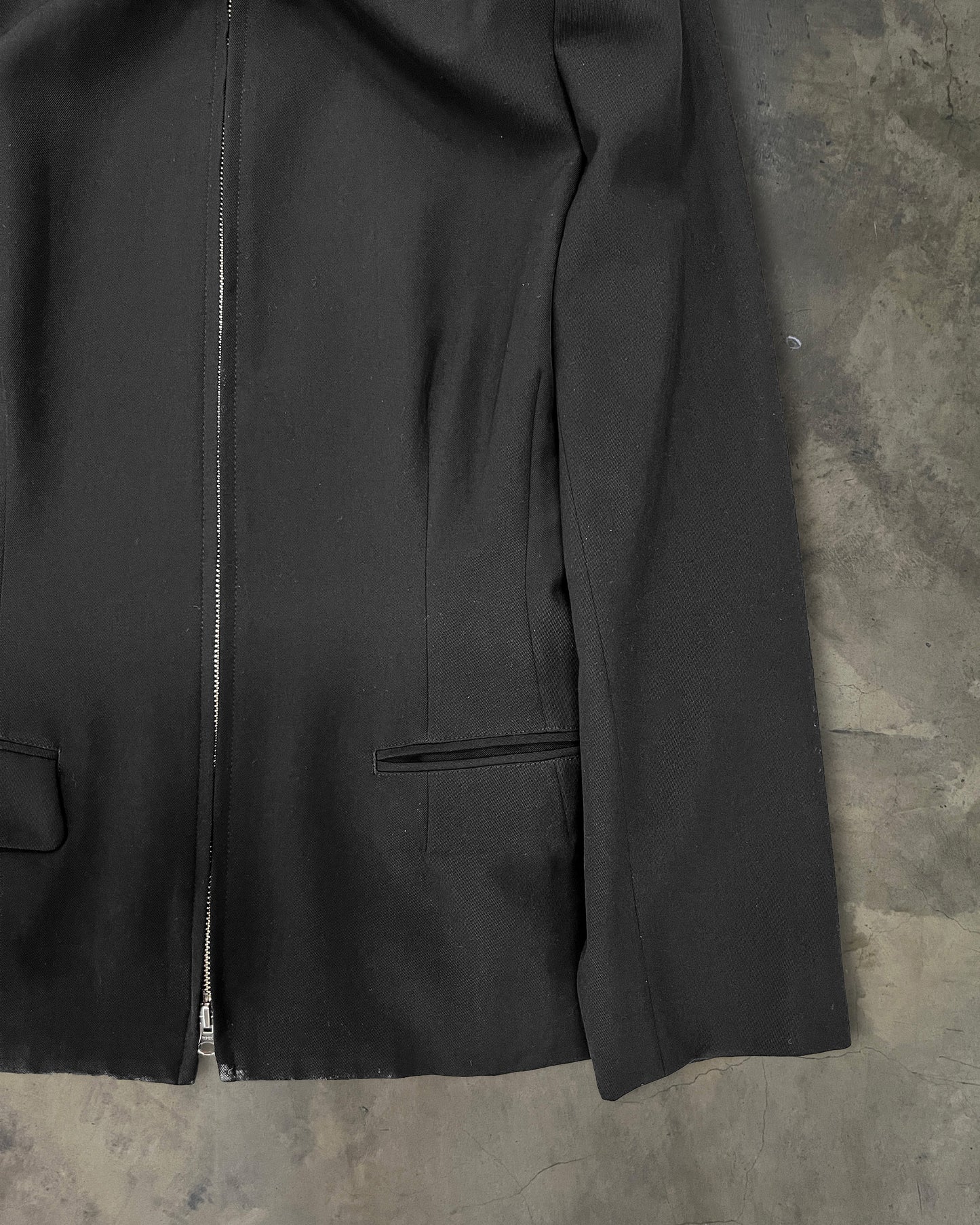 YOHJI YAMAMOTO AW2000 WOOL GABARDINE ZIP UP JACKET