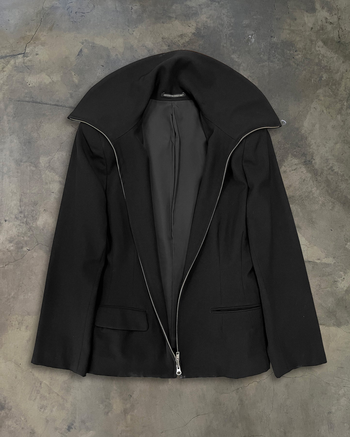 YOHJI YAMAMOTO AW2000 WOOL GABARDINE ZIP UP JACKET