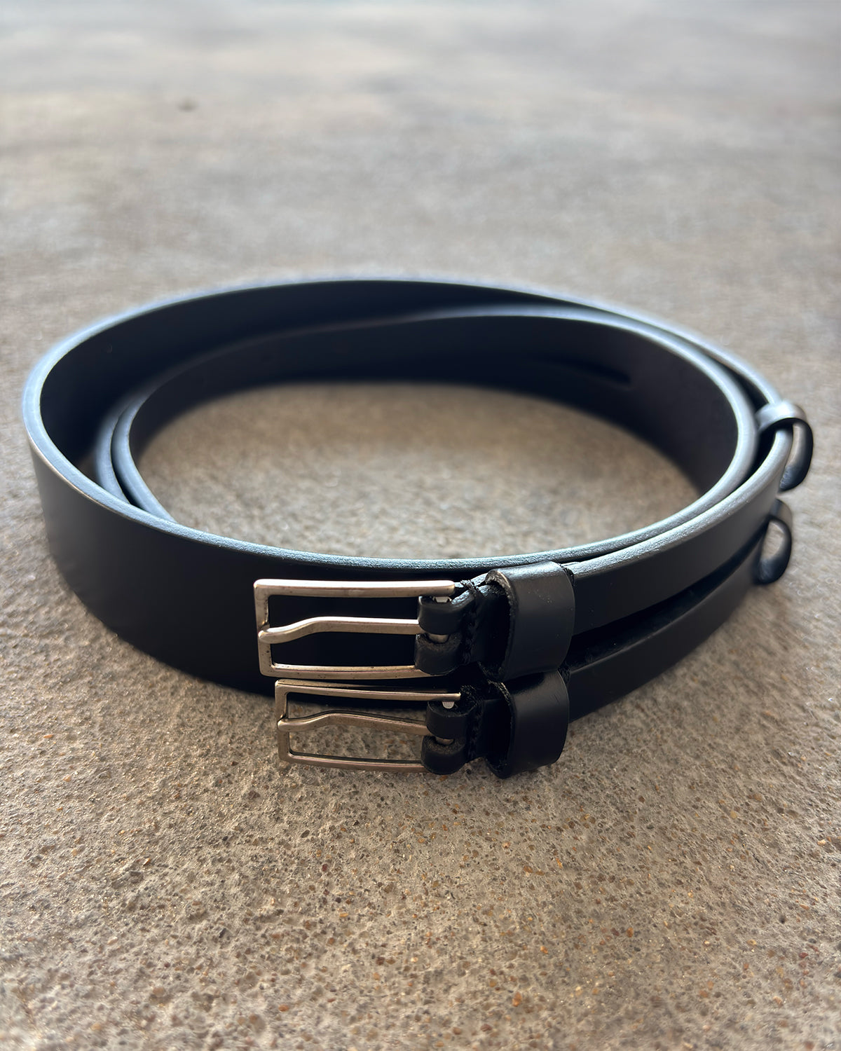 DIOR HOMME AW2002 "REFLEXION" DOUBLE BUCKLE LEATHER BELT