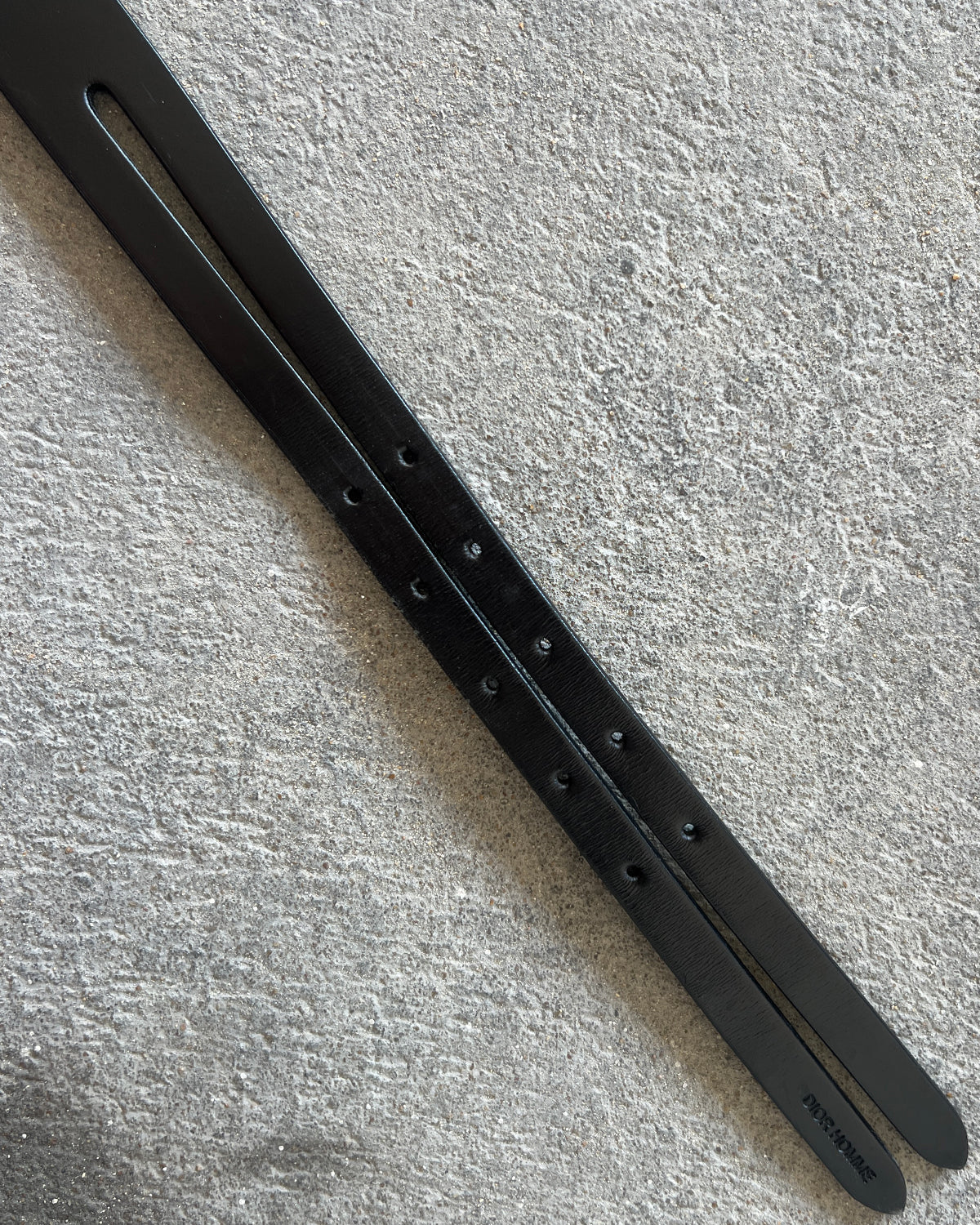 DIOR HOMME AW2002 "REFLEXION" DOUBLE BUCKLE LEATHER BELT