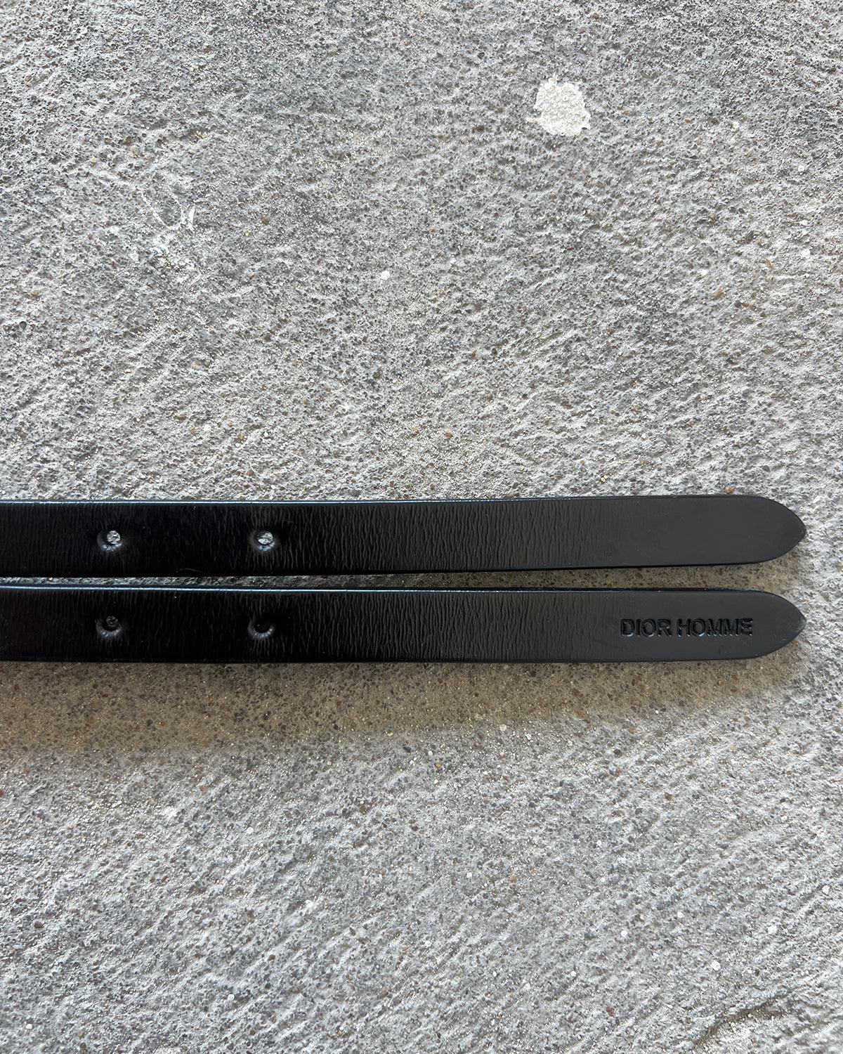 DIOR HOMME AW2002 "REFLEXION" DOUBLE BUCKLE LEATHER BELT