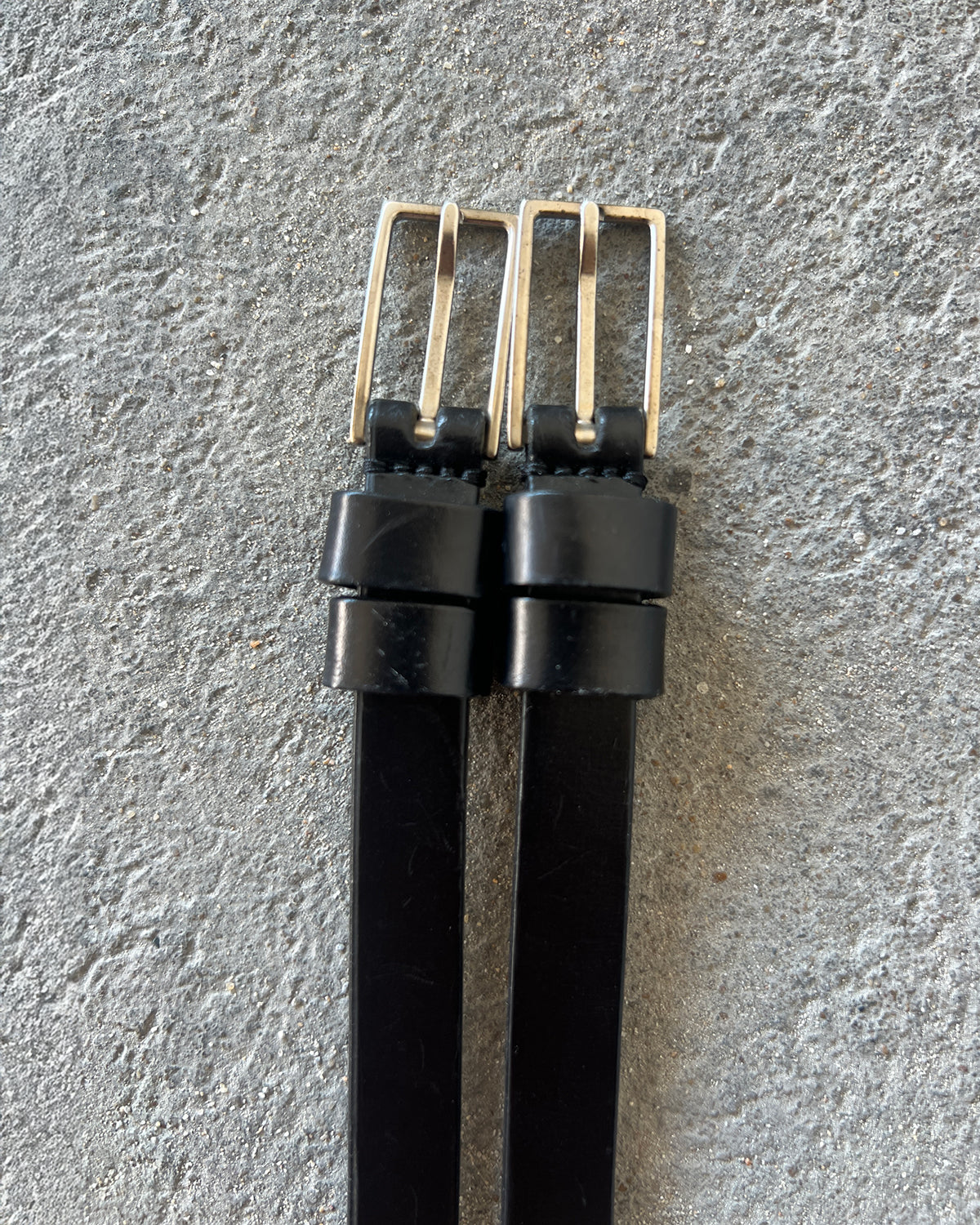 DIOR HOMME AW2002 "REFLEXION" DOUBLE BUCKLE LEATHER BELT