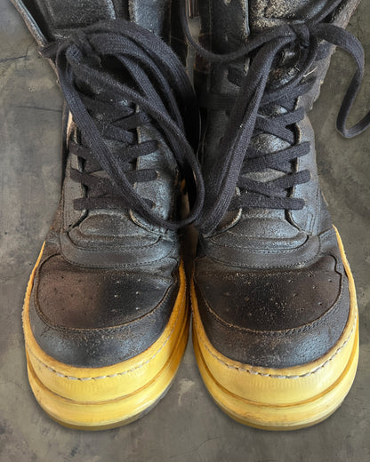 RICK OWENS SS2008 "CREATCH" BLISTERED LEATHER DUNKS