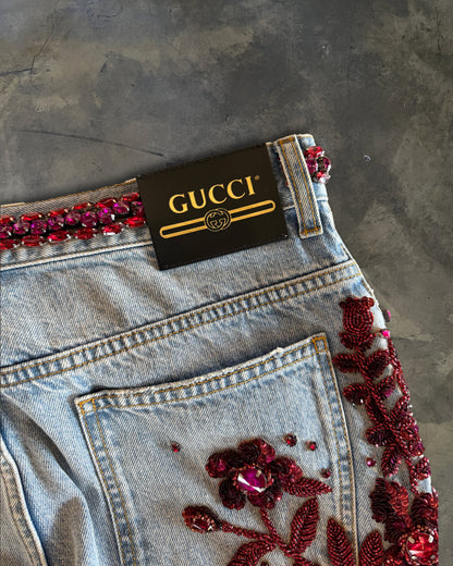 GUCCI SALON SS2023 EMBELLISHED JEANS