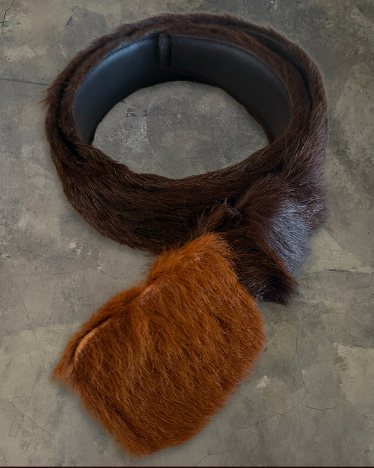 PRADA FW2017 RUNWAY TWO TONE COWHIDE BELT