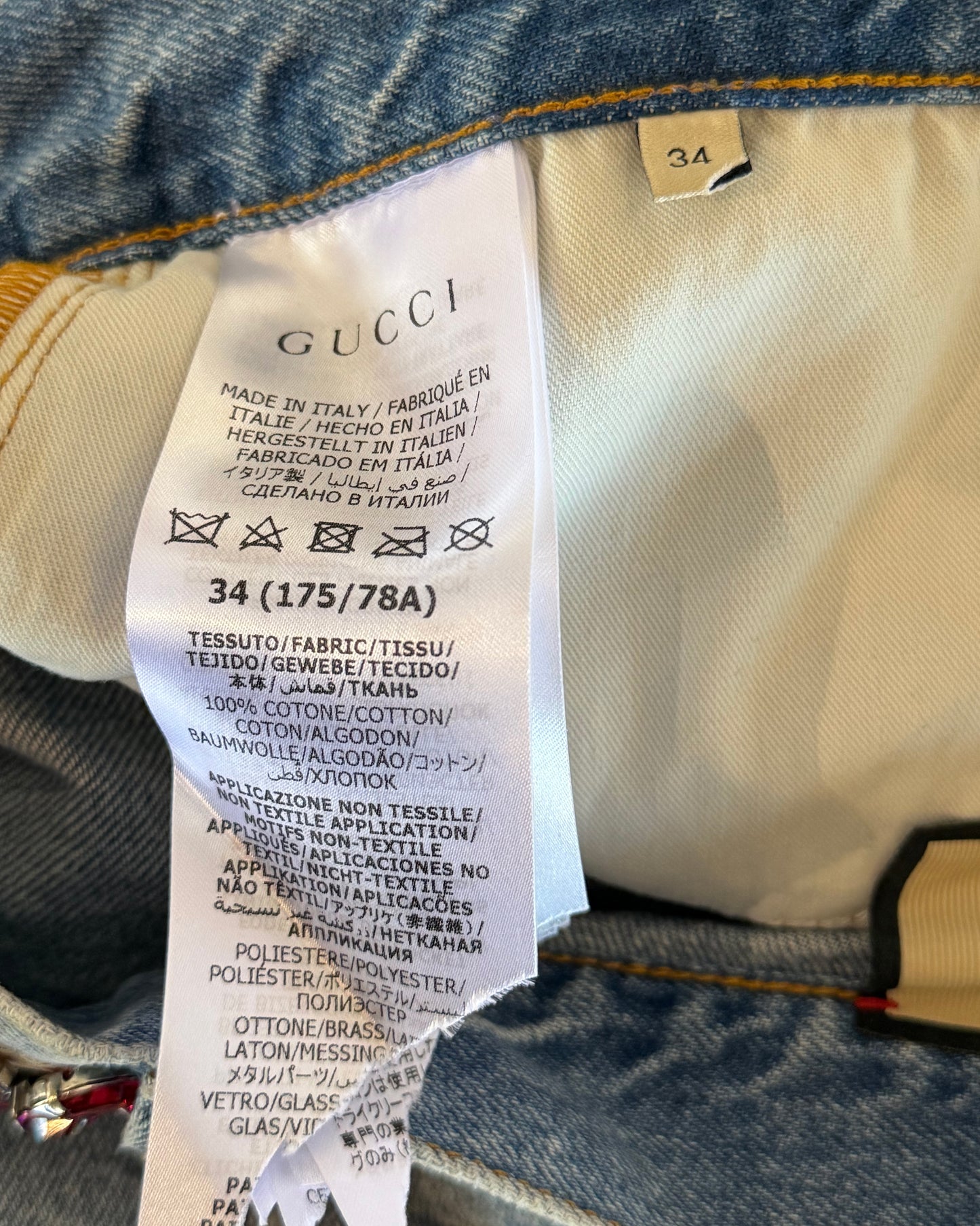 GUCCI SALON SS2023 EMBELLISHED JEANS