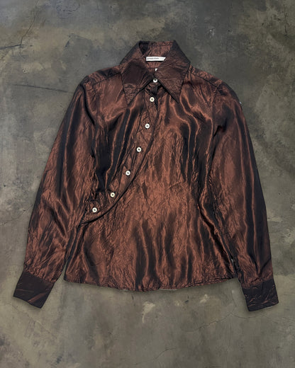 ALEXANDER MCQUEEN AW1997 "ITS A JUNGLE OUT THERE" ASYMMETRICAL BUTTON SHIRT