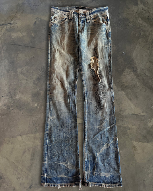 MIDAS HONEYCOMB SNAKE PRINT DENIM
