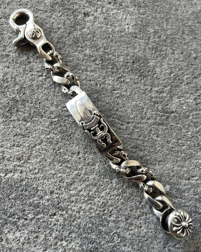 CHROME HEARTS DAGGER ID FANCY LINK CLASP BRACELET