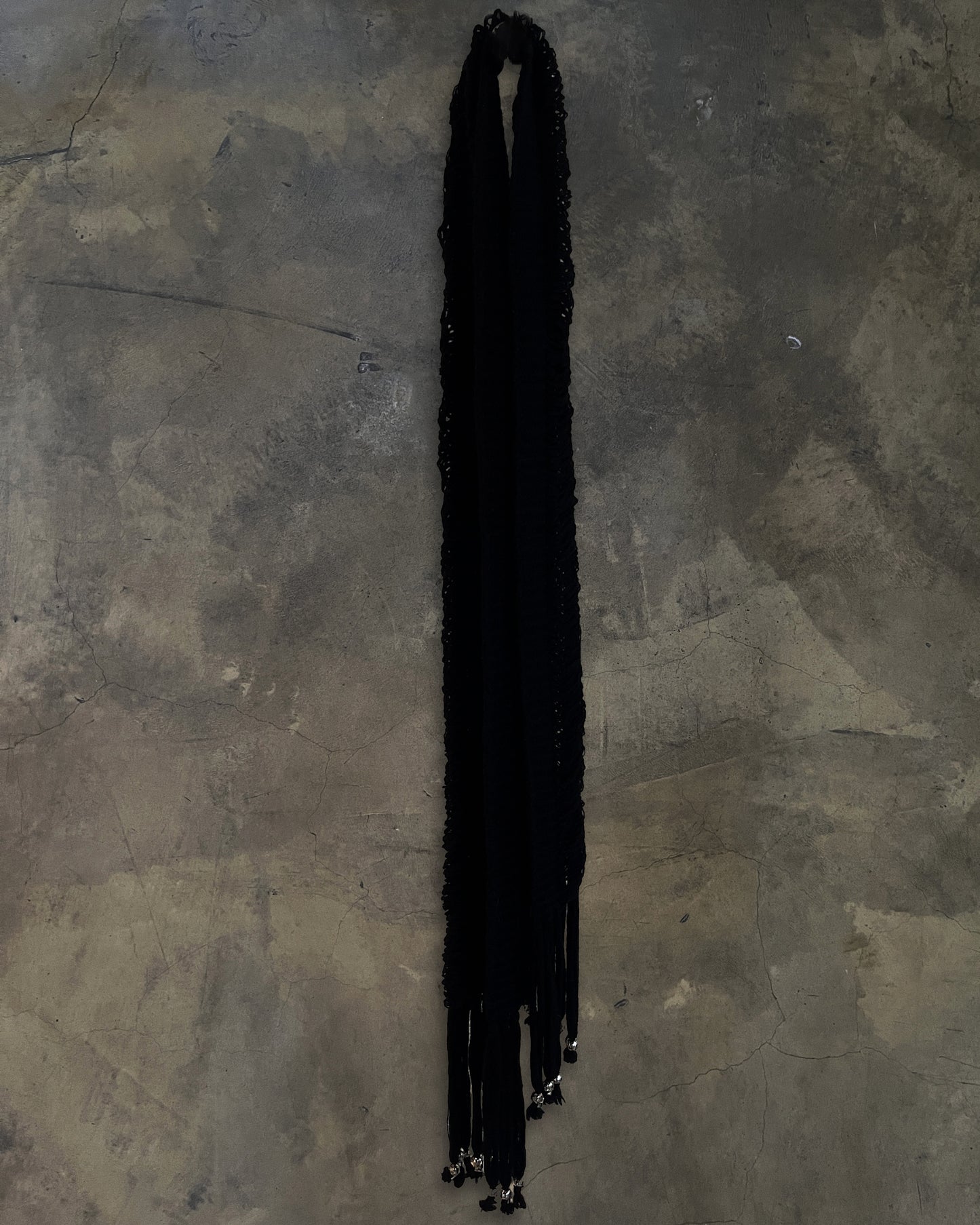 UNDERCOVER AW2003 "PAPERDOLL" WOOL KNIT SKULL SCARF
