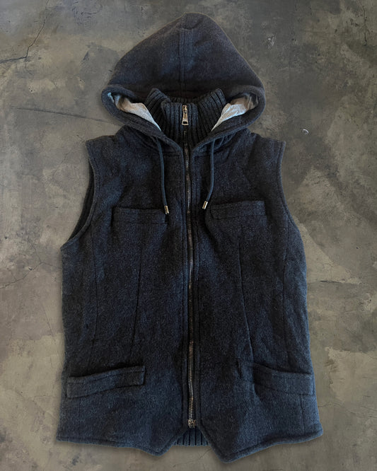 00's DOLCE GABBANA HOODED VEST