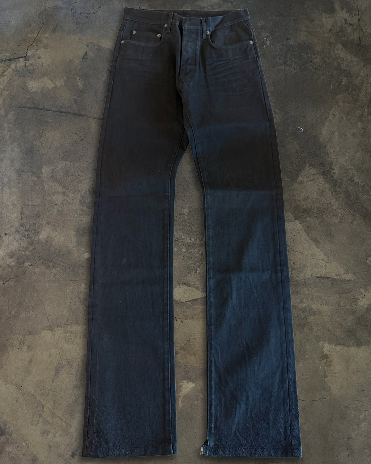 DIOR HOMME AW2004 'VICTIM OF THE CRIME' WHISKERED BOOTCUT DENIM