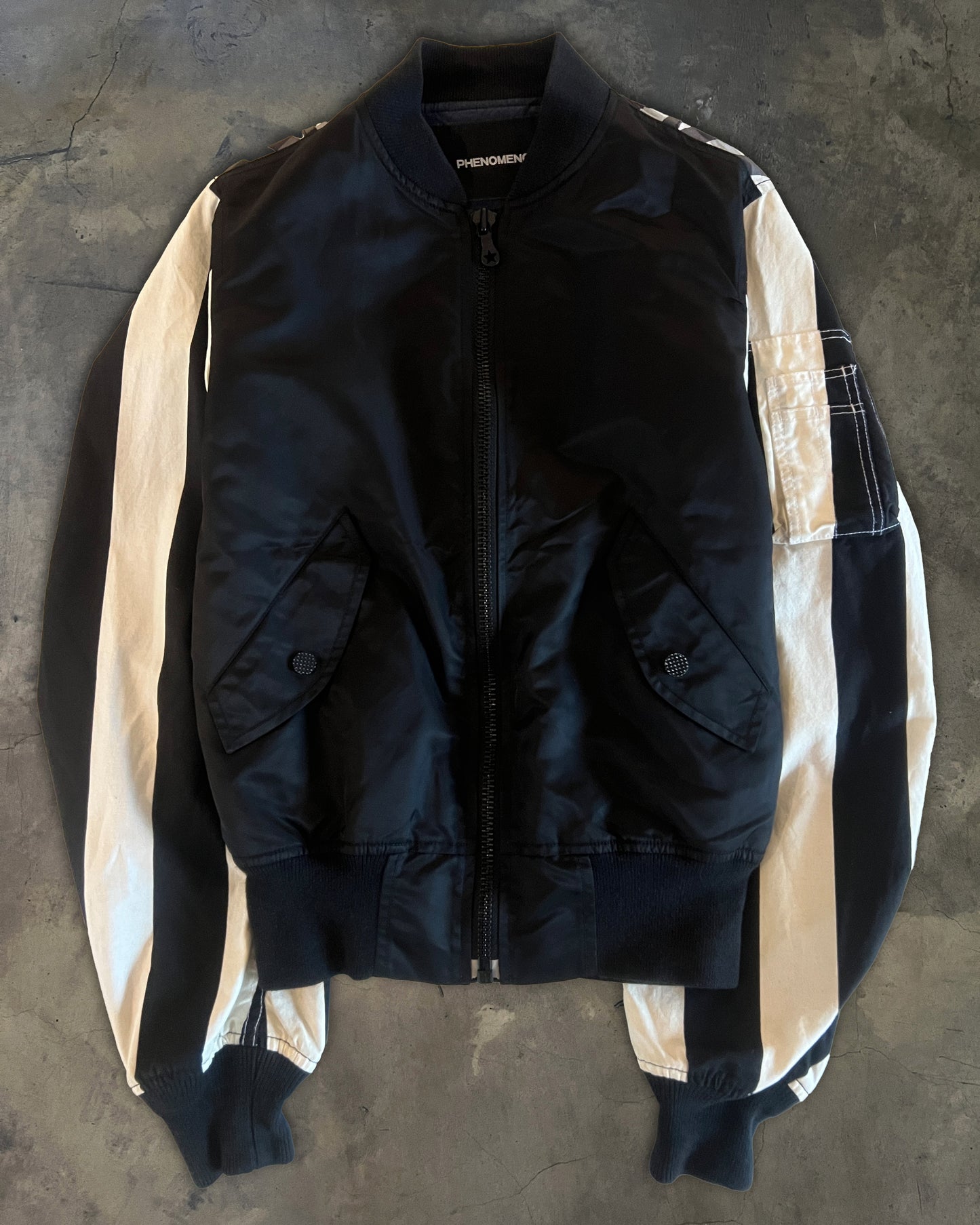 PHENOMENOM SS2012  STRIPED MA-1 BOMBER JACKET