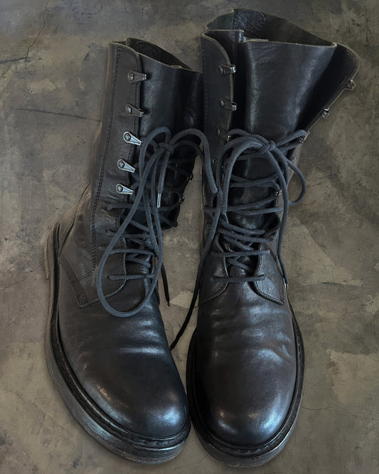 ANN DEMEULEMEESTER SS2012 "FANGO" LACE COMBAT BOOTS