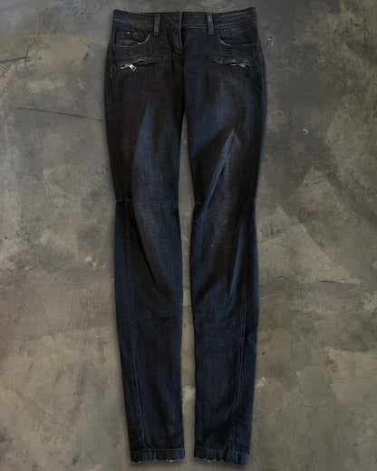 BALMAIN BIKER DENIM