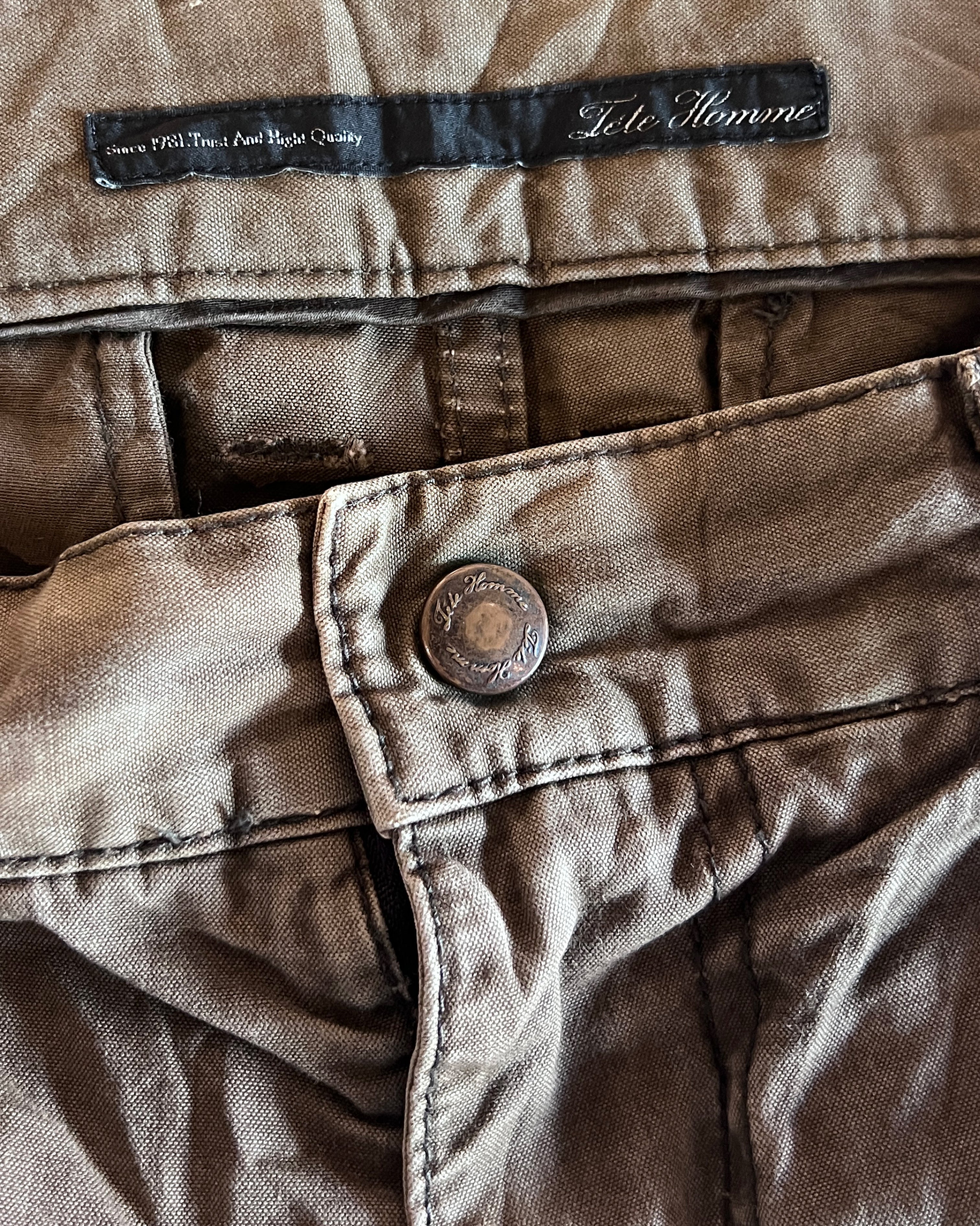パンツ PLAG by TETE HOMME archive cargo pants TETE HOMME DOUBLE WAISTBAND CARGO PANTS | Barhaine Archive