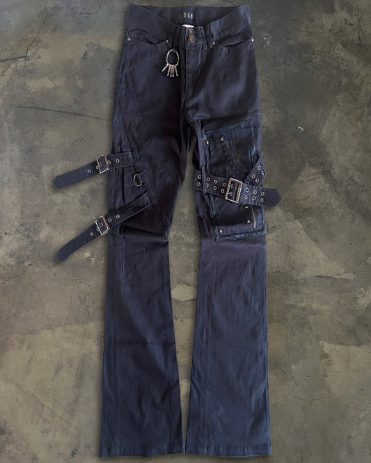 BLACK PEACE NOW BONDAGE PANTS