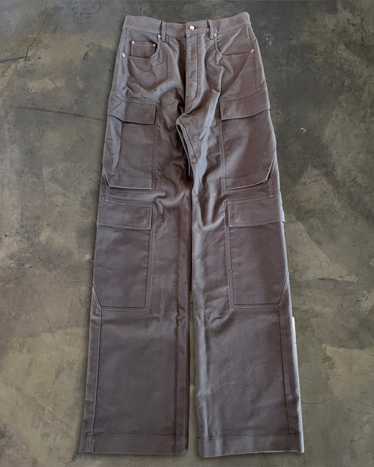 RICK OWENS FW2025 "CONCORDIANS" DUST DOUBLE CARGO PANTS