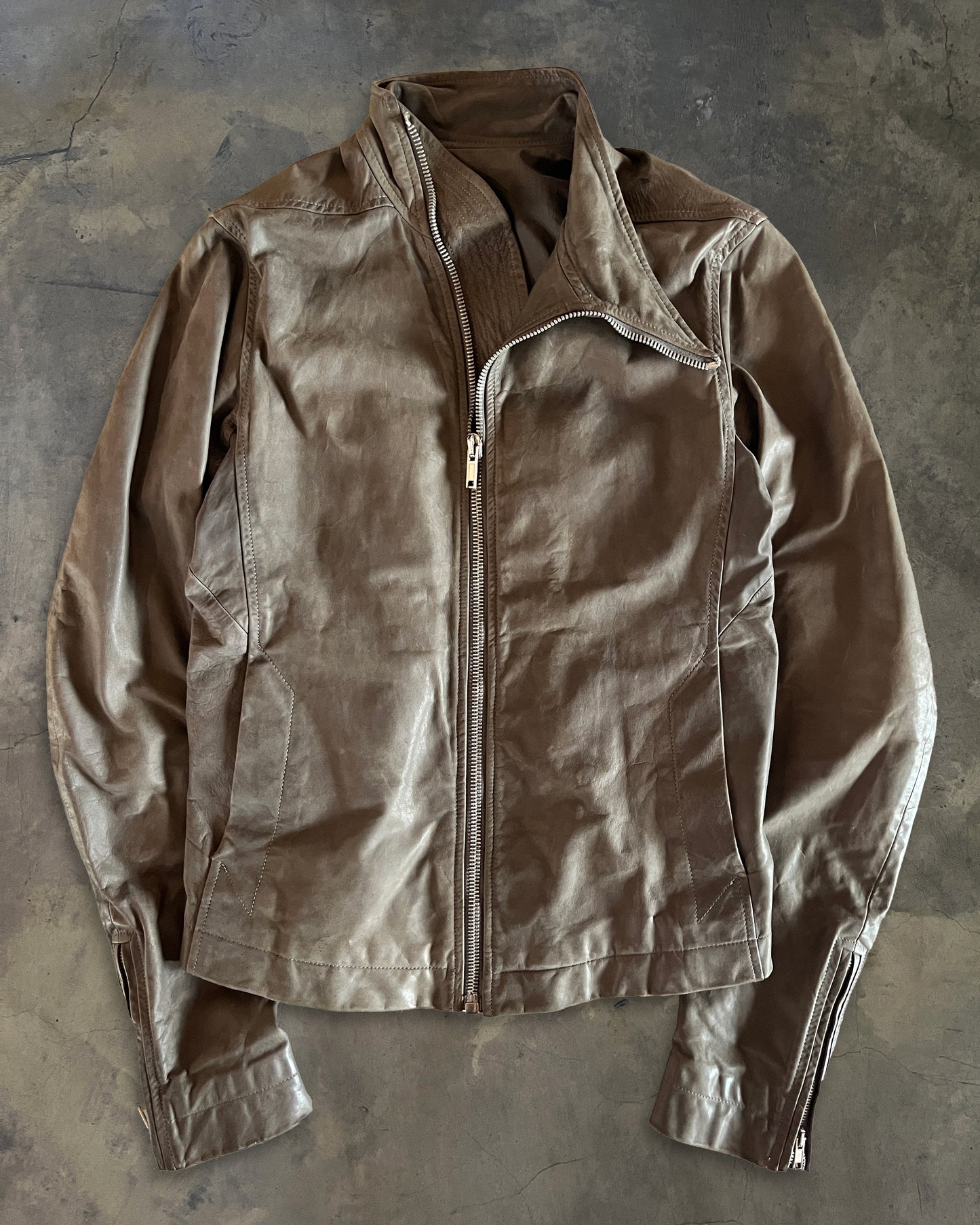 RICK OWENS WASHED CALF MOLINO JACKET