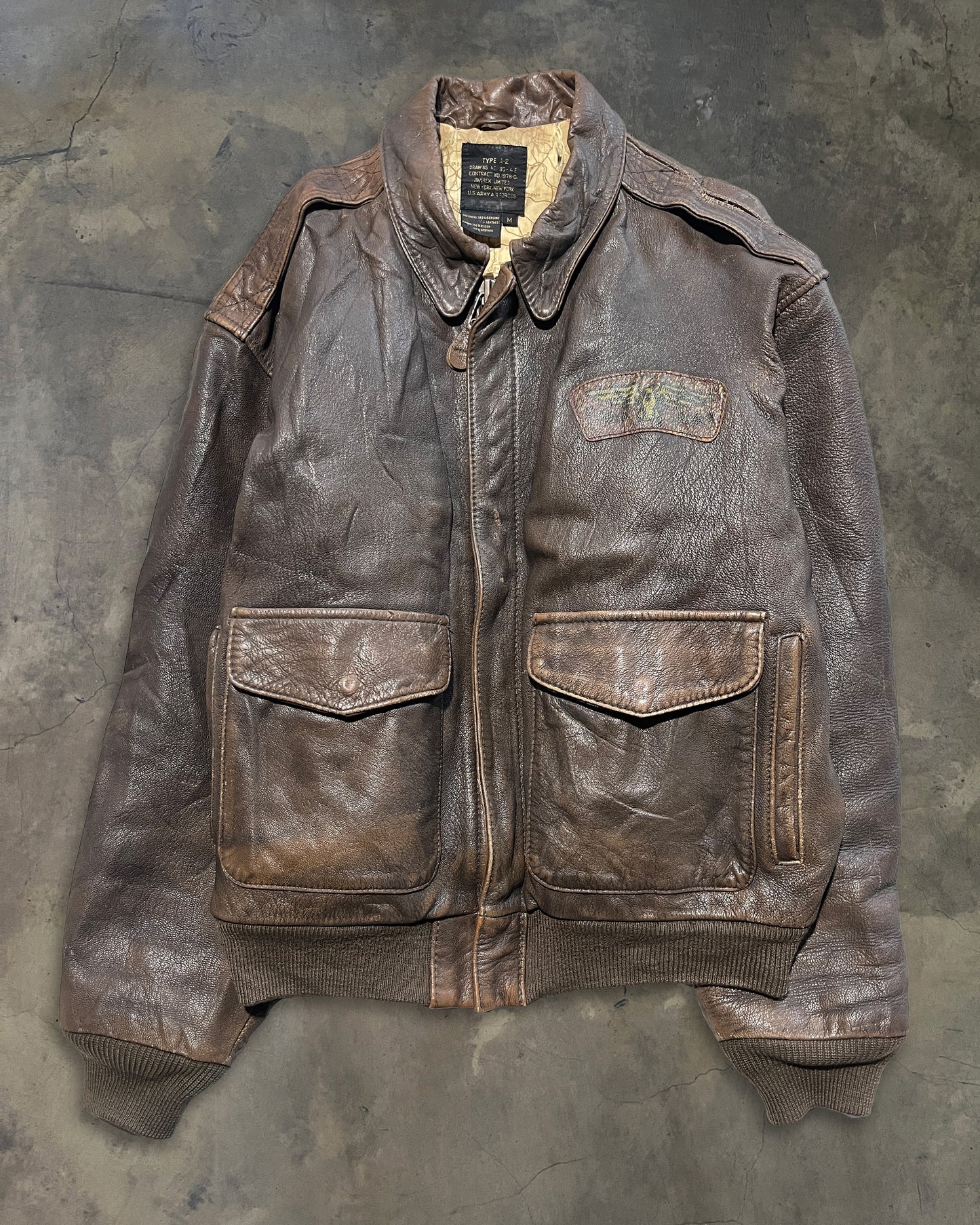 AVIREX 1987 Avirex Type A-2 "GLENN MILLER" LEATHER JACKET