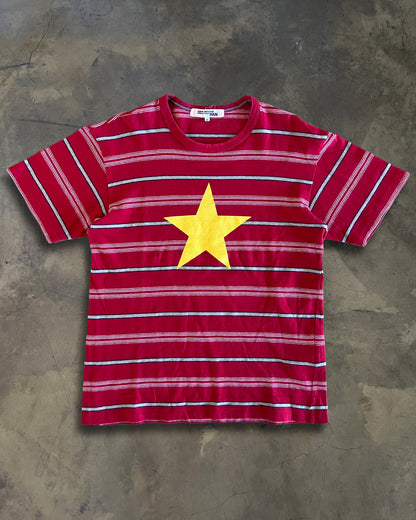 JUNYA WATANABE SS2003 STAR PRINT STRIPES T-SHIRT