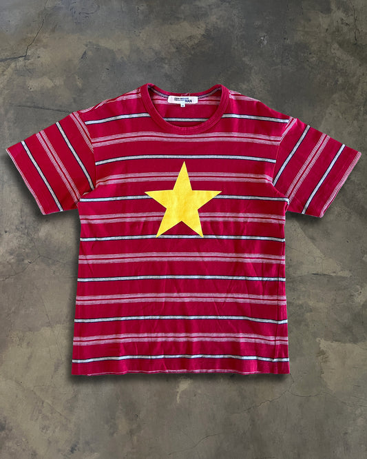 JUNYA WATANABE SS2003 STAR PRINT STRIPES T-SHIRT