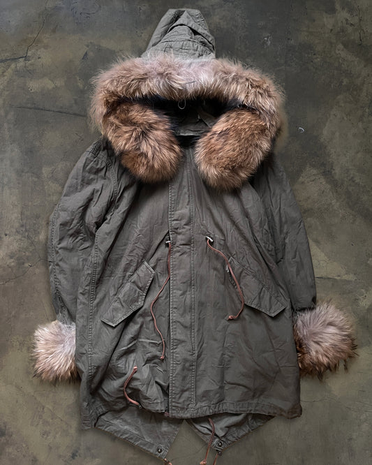 G.O.A RACCOON FUR PARKA WITH DETACHABLE HOOD