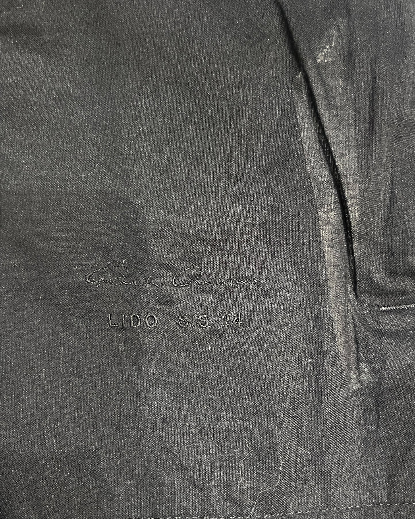 RICK OWENS SS24 "LIDO" LAMB LEATHER OVERSHIRT