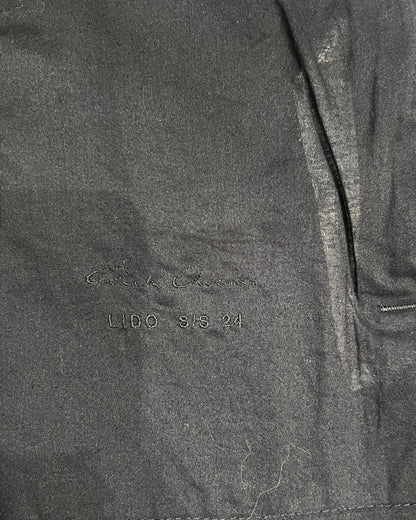 RICK OWENS SS24 "LIDO" LAMB LEATHER OVERSHIRT