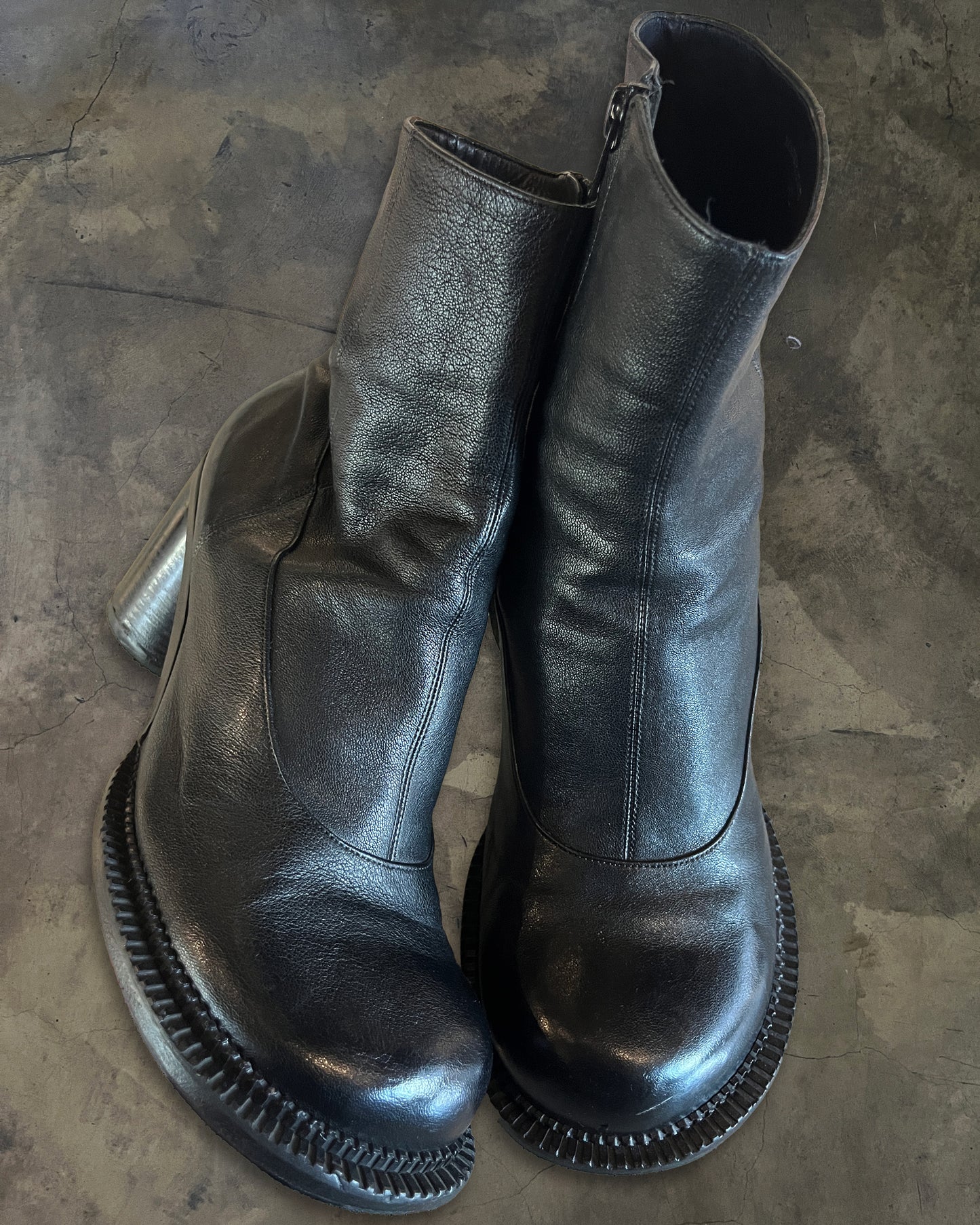 MAISON MARGIELA AW2019 RUNWAY CHUNKY HEEL BOOT