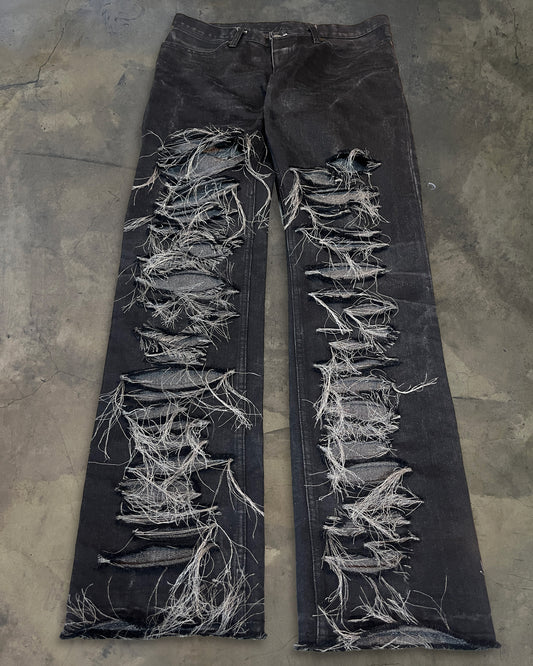 IFSIXWASNINE DISTRESSED FRAYED DENIM