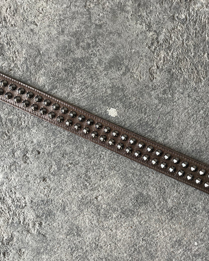BURBERRY DARK NICKEL STUDDED BELT