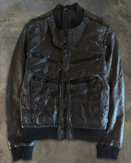 DIOR HOMME SS2007 RUNWAY AVIATOR LEATHER JACKET