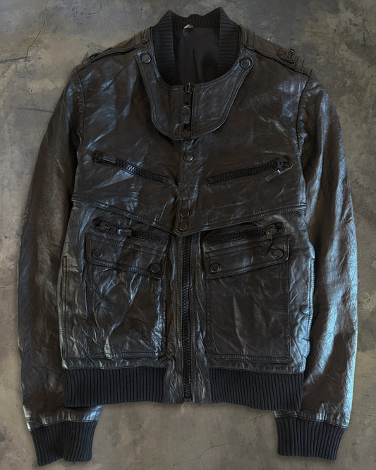 DIOR HOMME SS2007 RUNWAY AVIATOR LEATHER JACKET