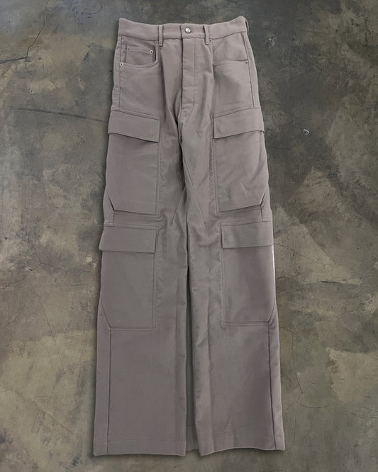 RICK OWENS FW2025 "CONCORDIANS" PEARL DOUBLE CARGO PANTS