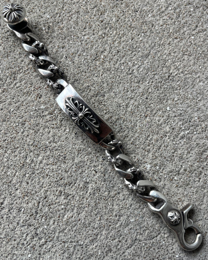 CHROME HEARTS FLORAL ID FANCY LINK CLASP BRACELET