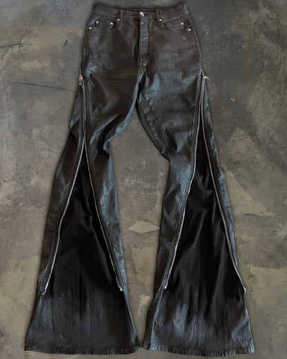 RICK OWENS SS2023 "EDFU" WAXED BOLAN BANANA CUT DENIM
