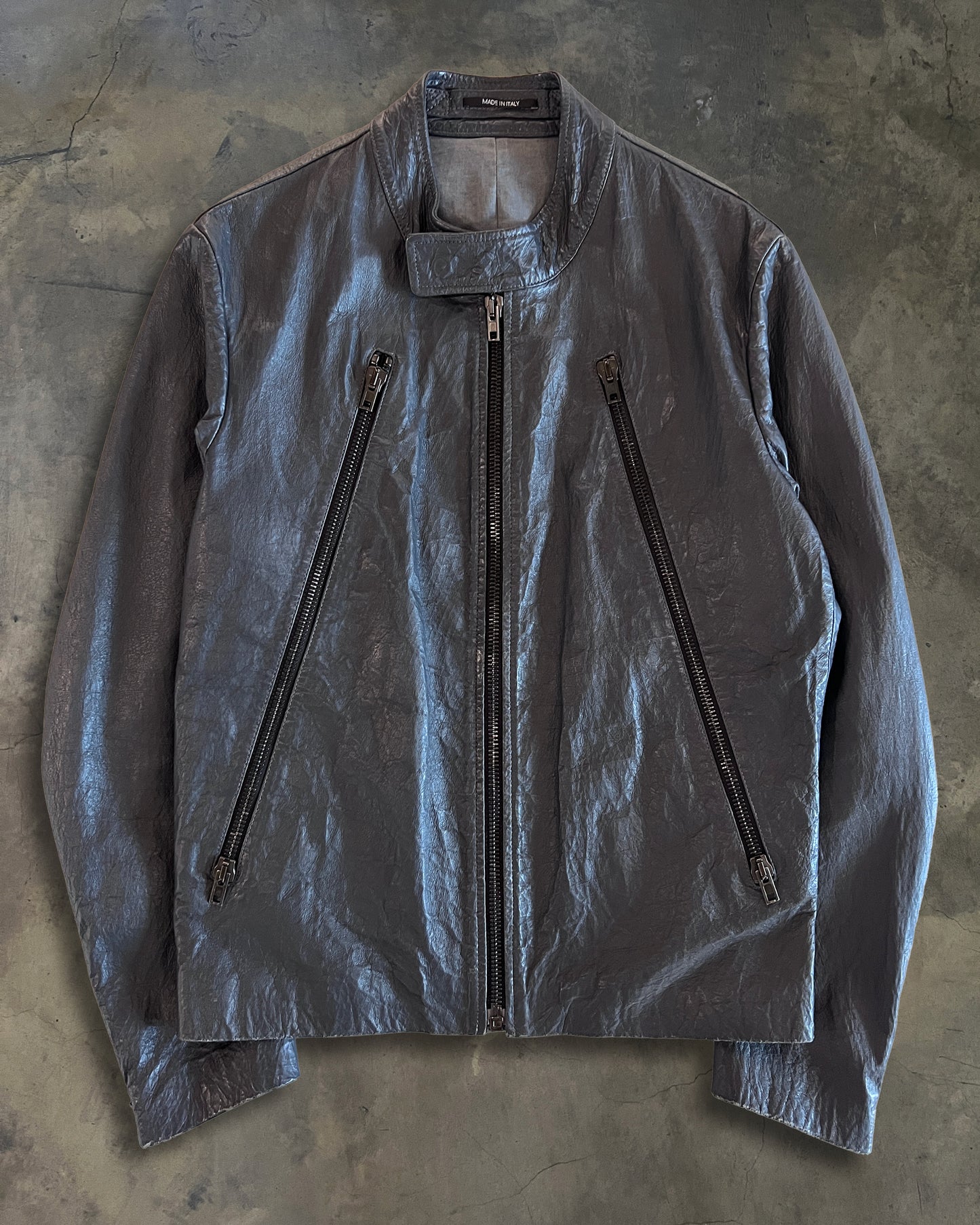 MAISON MARTIN MARGIELA SS2014 5-ZIP LEATHER JACKET