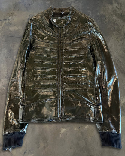 DIOR HOMME AW2008 PATENT LEATHER NAPOLEON BOMBER