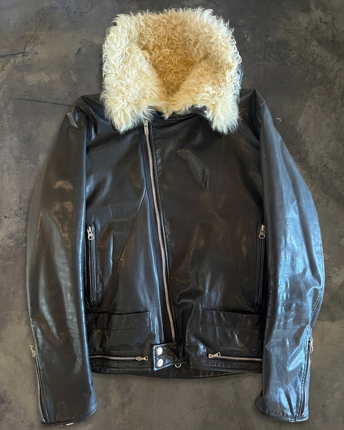 UNDERCOVER AW2006 "GURU GURU" HORSE LEATHER SHEARLING JACKET