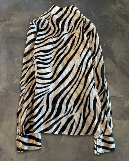 GUCCI BY TOM FORD RUNWAY SS1996 ZEBRA BUTTON UP