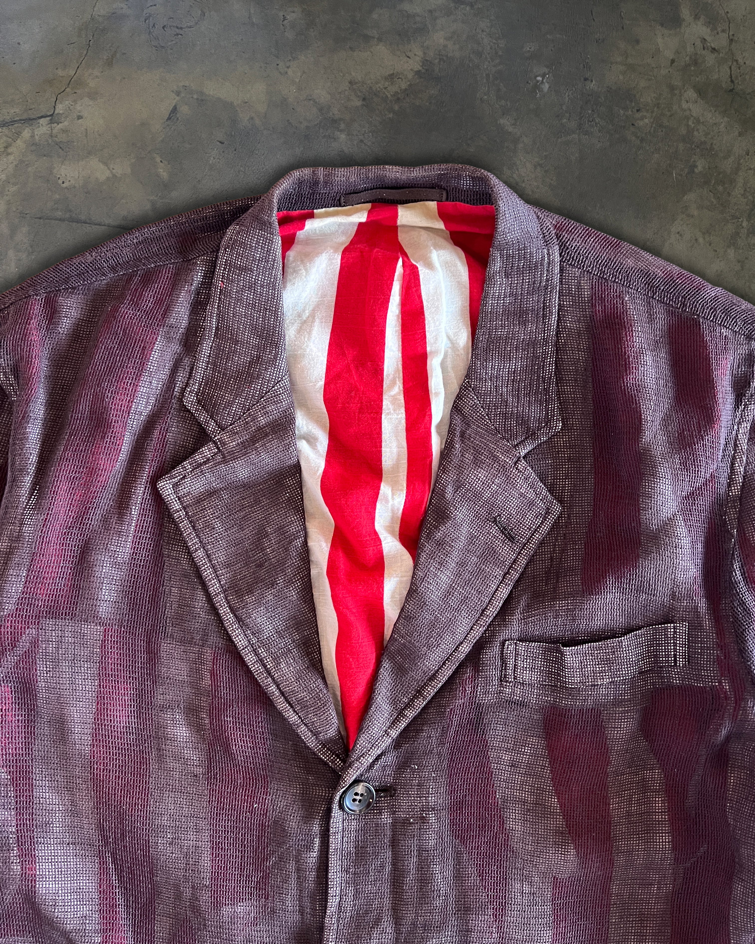 COMME DES GARCONS HOMME 1998 STRIPED BLAZER – glam archive