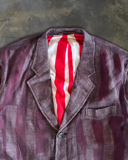 COMME DES GARCONS HOMME HOMME STRIPED BLAZER