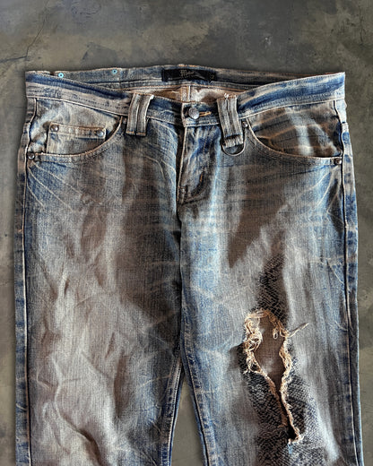 MIDAS HONEYCOMB SNAKE PRINT DENIM