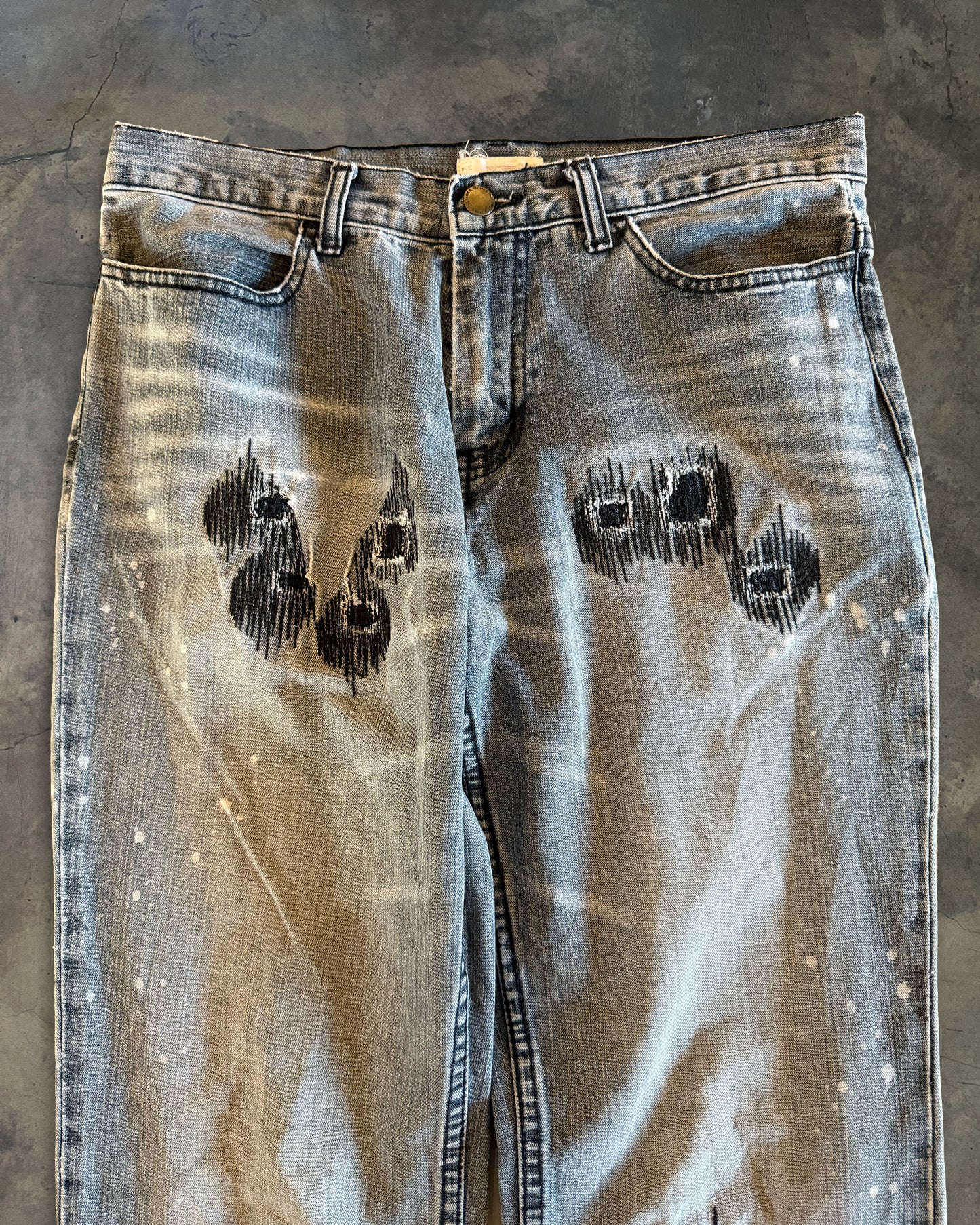 NUMBER (N)INE FW2001 BORO PAINTER DENIM