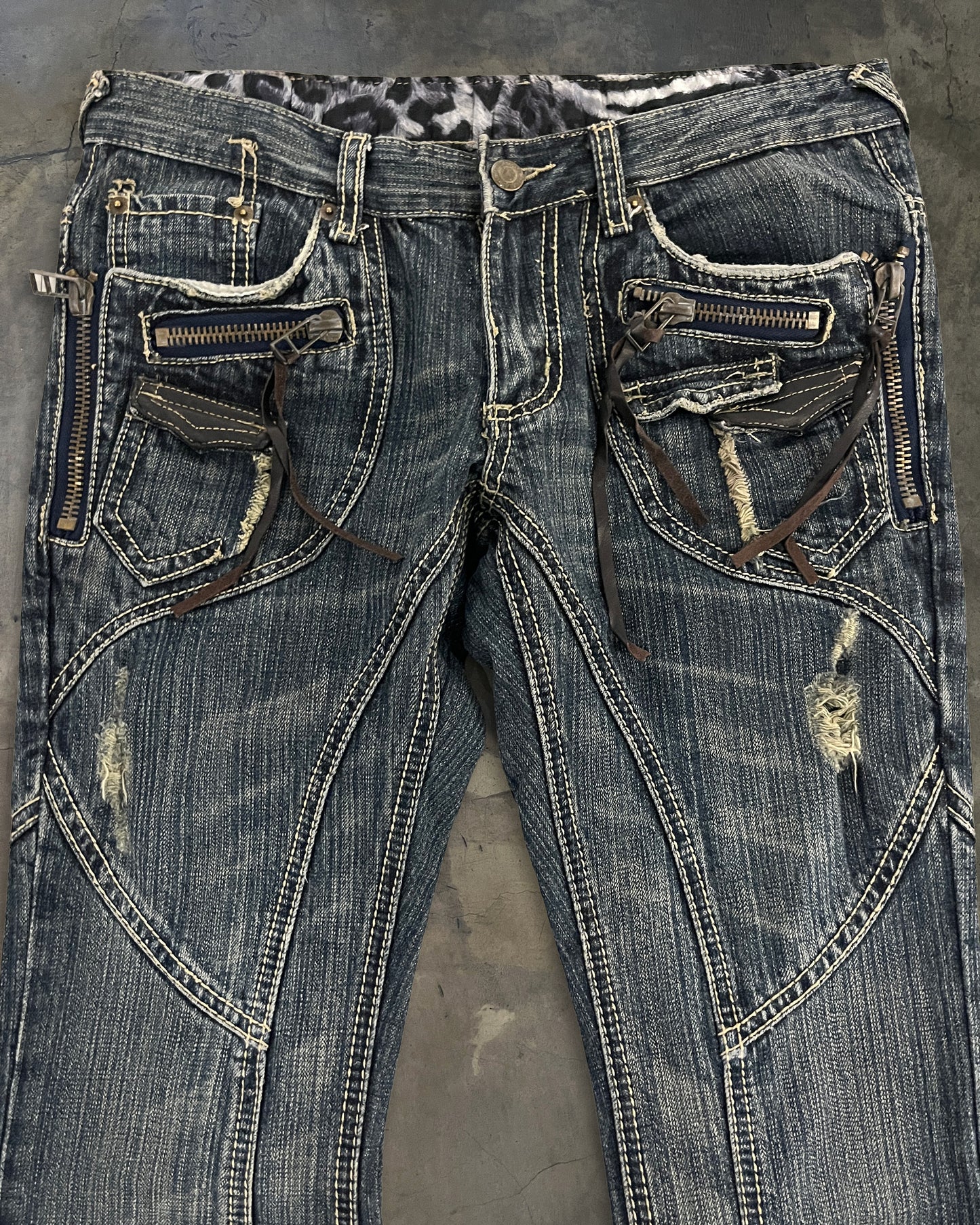 TORNADO MART FLARED ZIP DENIM