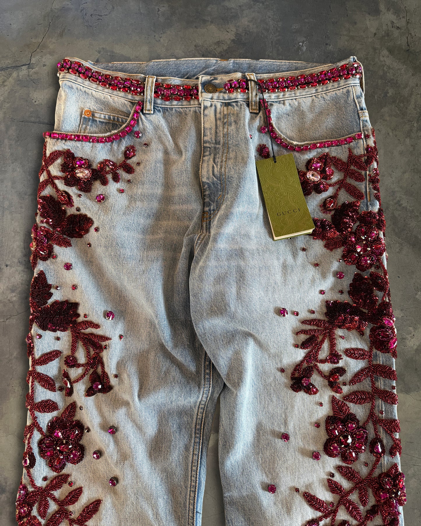 GUCCI SALON SS2023 EMBELLISHED JEANS