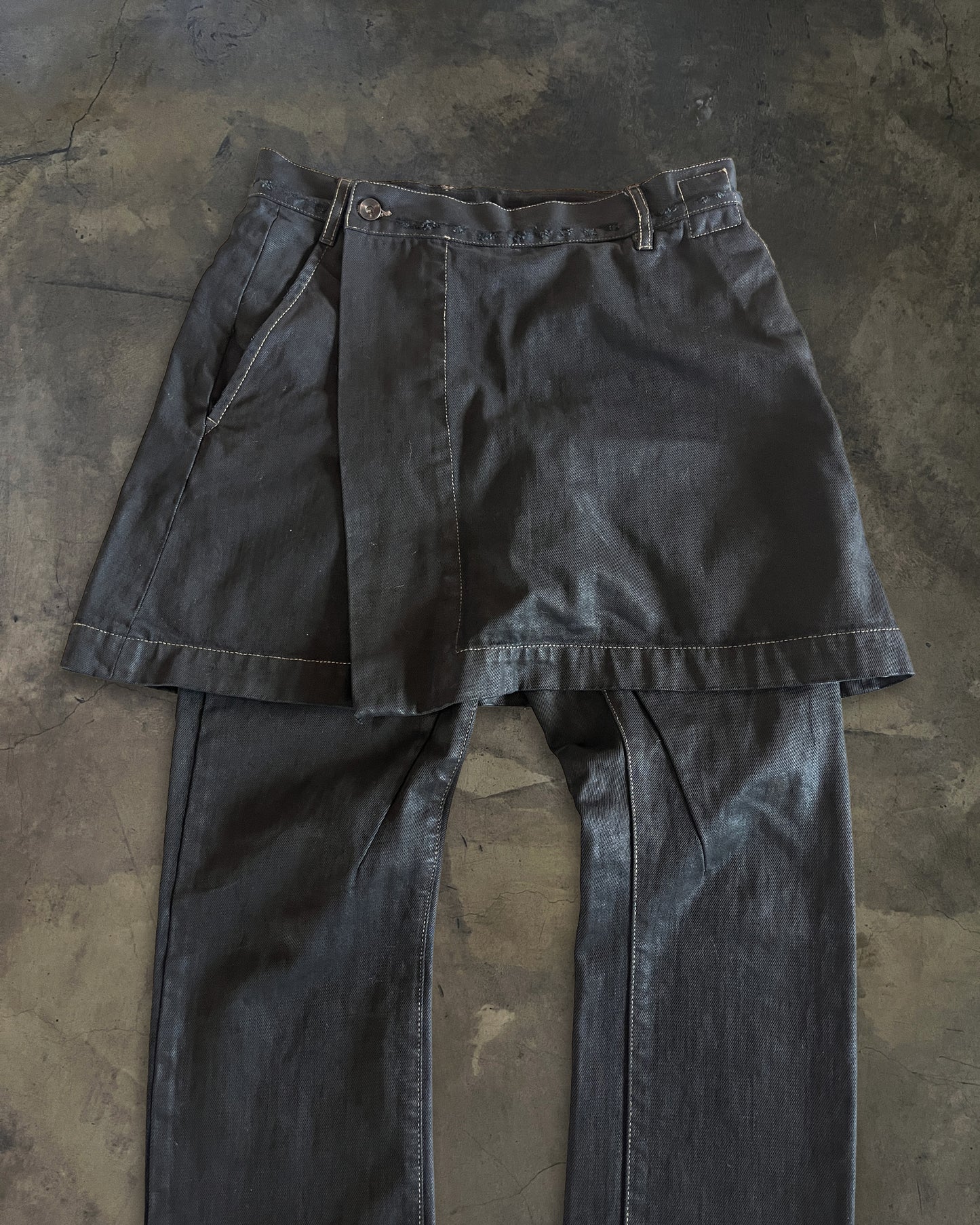 RICK OWENS FW2011 "LIMO" KILTED DETROIT DENIM